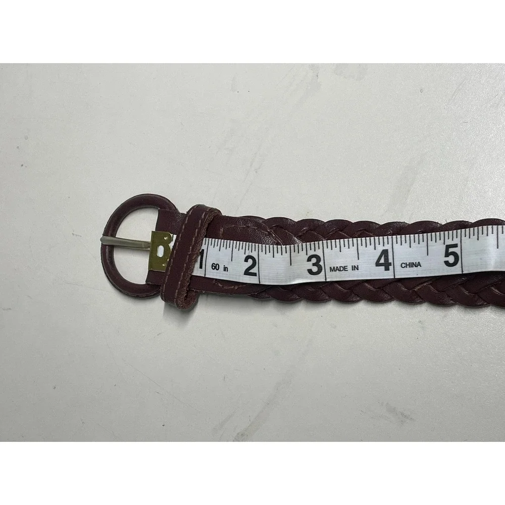 Mens Surrey Braided Leather Belt L Split Cowhide 46